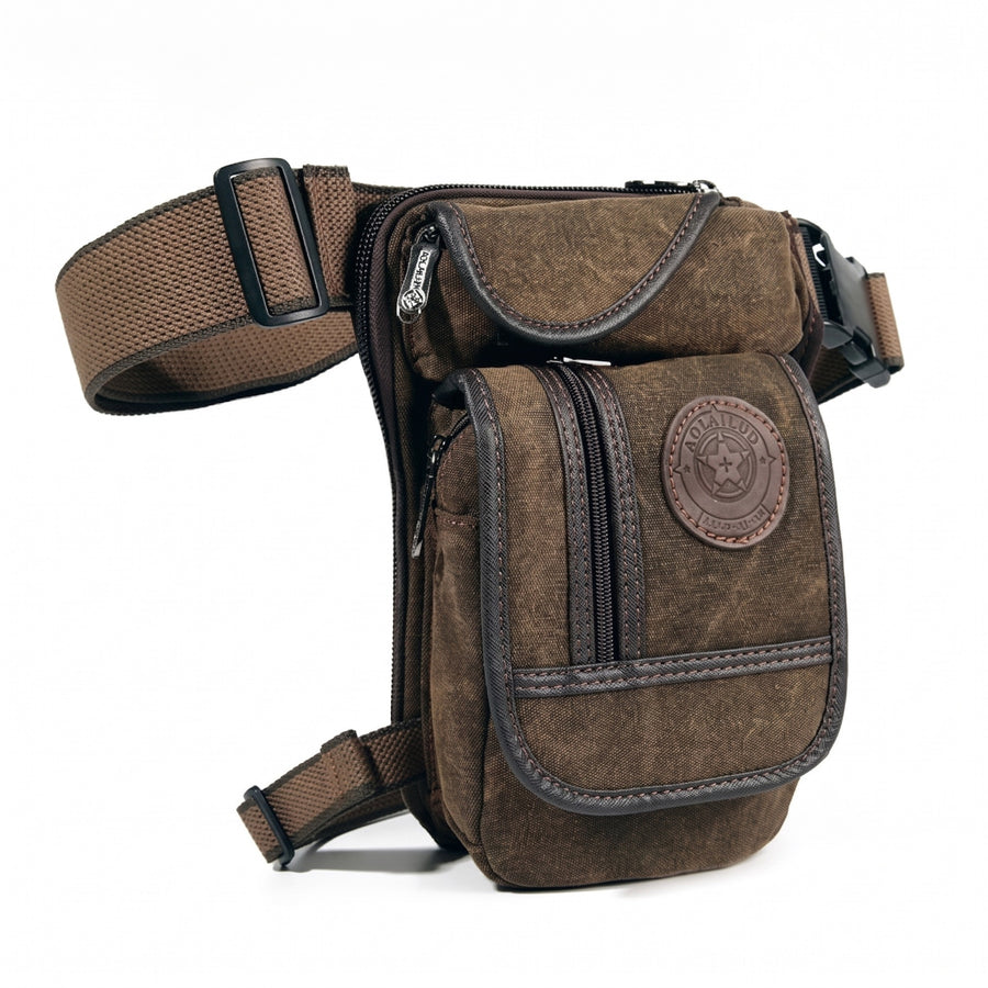 Canvas Leg Bag Outdoor Motorcycle Thigh Pouch Hip Waist Pack, product photo 1