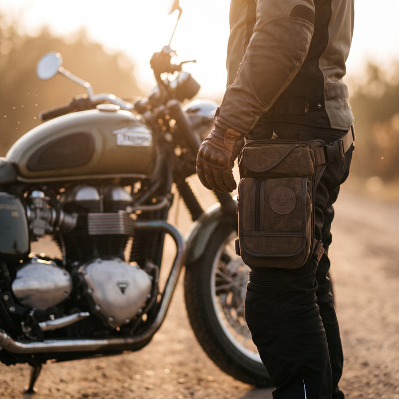 Canvas Leg Bag Outdoor Motorcycle Thigh Pouch Hip Waist Pack, product photo 3