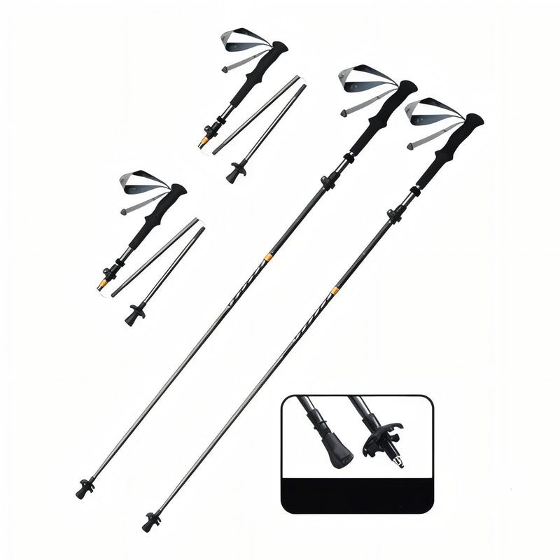 Carbon Fiber Folding Trekking Pole Lightweight Hiking Trail Stick – product view 15 | Great Lakes Outdoor