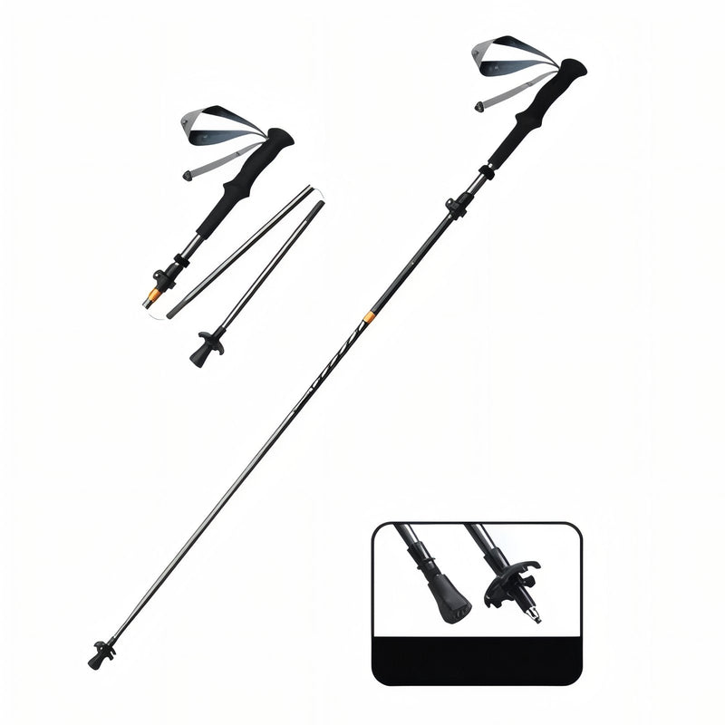 Carbon Fiber Folding Trekking Pole Lightweight Hiking Trail Stick – product view 16 | Great Lakes Outdoor