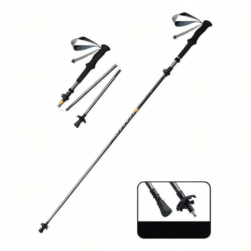 Carbon Fiber Folding Trekking Pole Lightweight Hiking Trail Stick – product view 17 | Great Lakes Outdoor