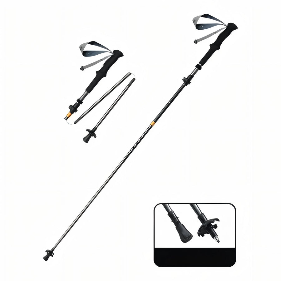 Carbon Fiber Folding Trekking Pole Lightweight Hiking Trail Stick – product view 17 | Great Lakes Outdoor