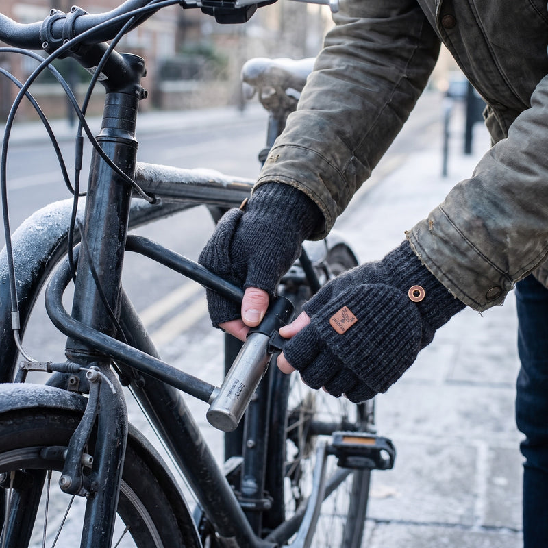 Cashmere Convertible Mittens Fingerless Knit Touchscreen Hand Warmers, product photo 5