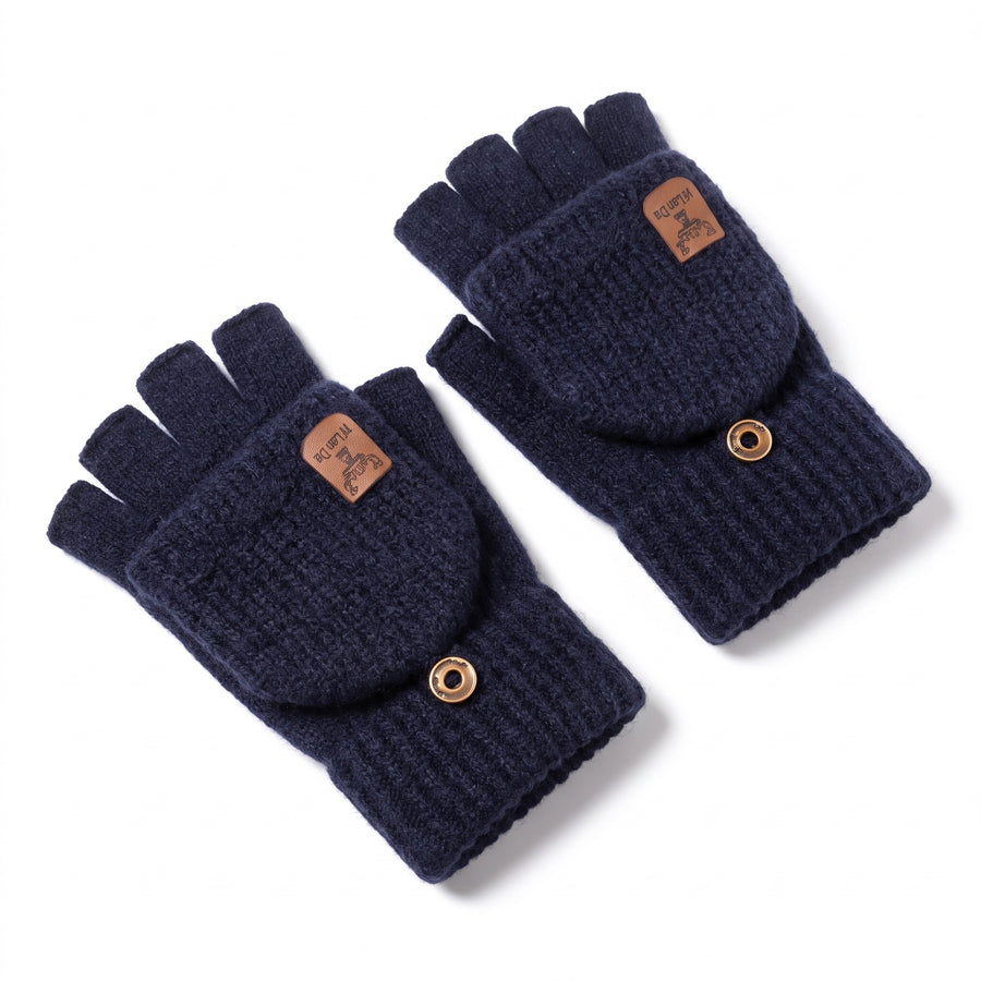 Cashmere Convertible Mittens Fingerless Knit Touchscreen Hand Warmers, product photo 8