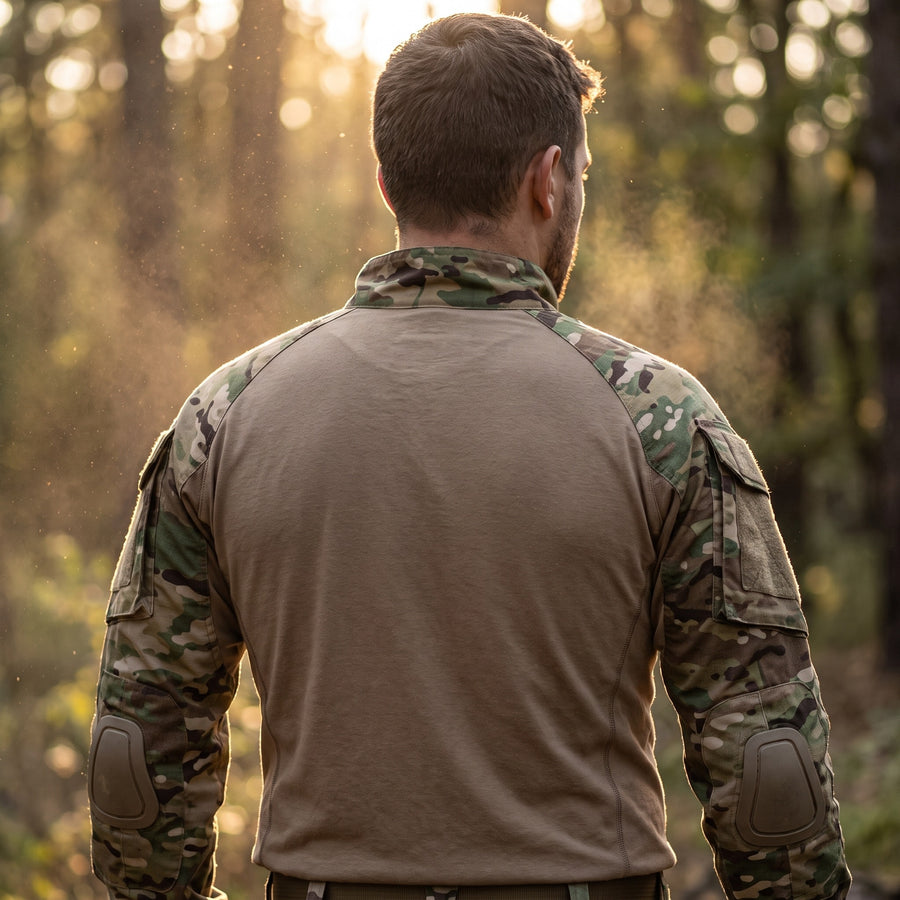 Combat Shirt UBAS Camo Ripstop Cordura Reinforced Elbows Tactical, product photo 3