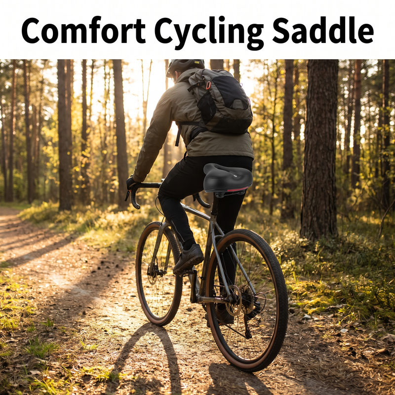 Comfort Cycling Saddle – Extra-Wide Ergonomic Bike Seat – product view 3 | Great Lakes Outdoor