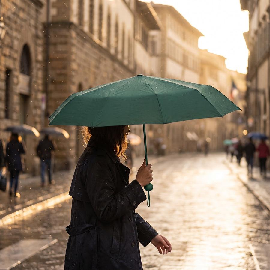 Compact Folding Travel Umbrella Lightweight Manual Open Parasol, product photo 3