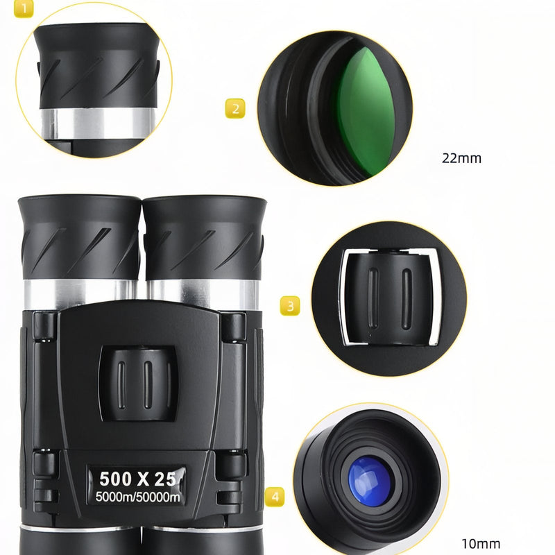 Compact Hiking Binoculars 8x22 HD Pocket Optics for Travel – product view 11 | Great Lakes Outdoor