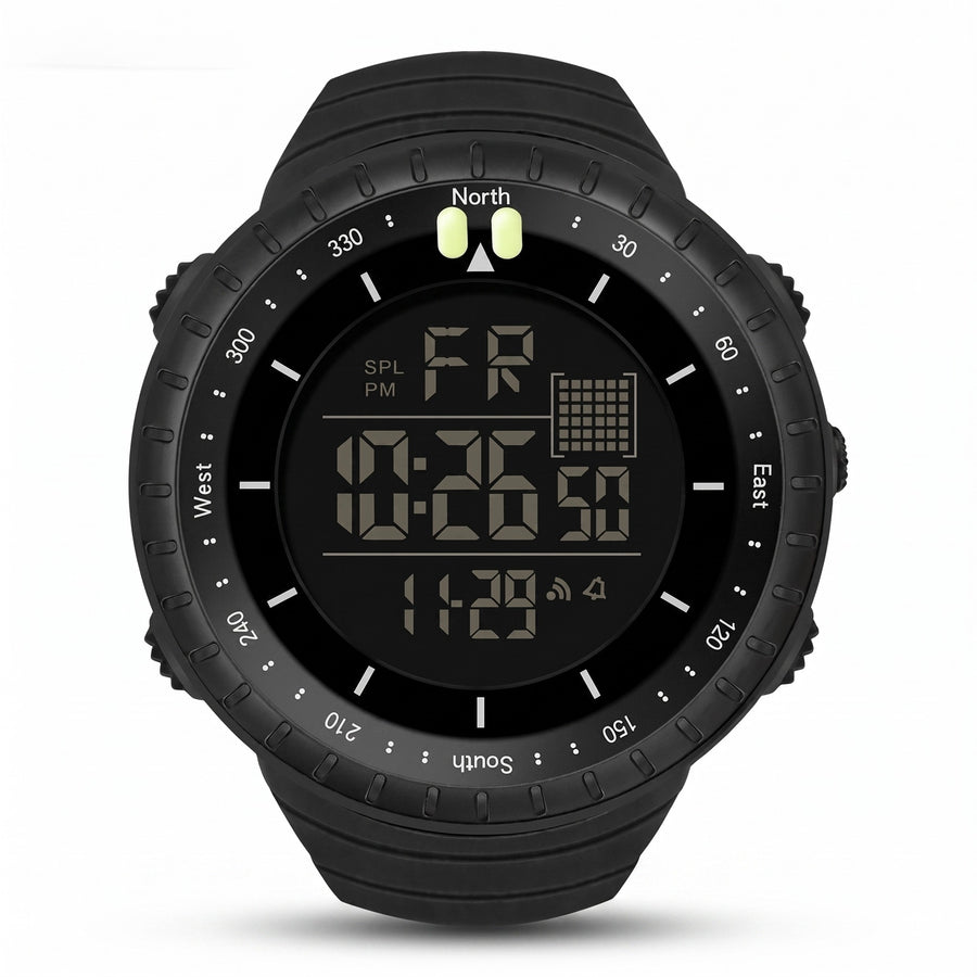 Digital Outdoor Watch Waterproof 50M Compass Alarm Sports Timepiece, product photo 6