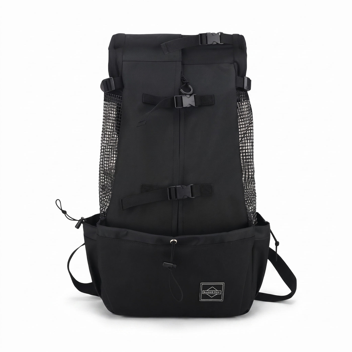 Dog Carrier Backpack Breathable Mesh Padded Straps Pet Hiking Pack, product photo 1