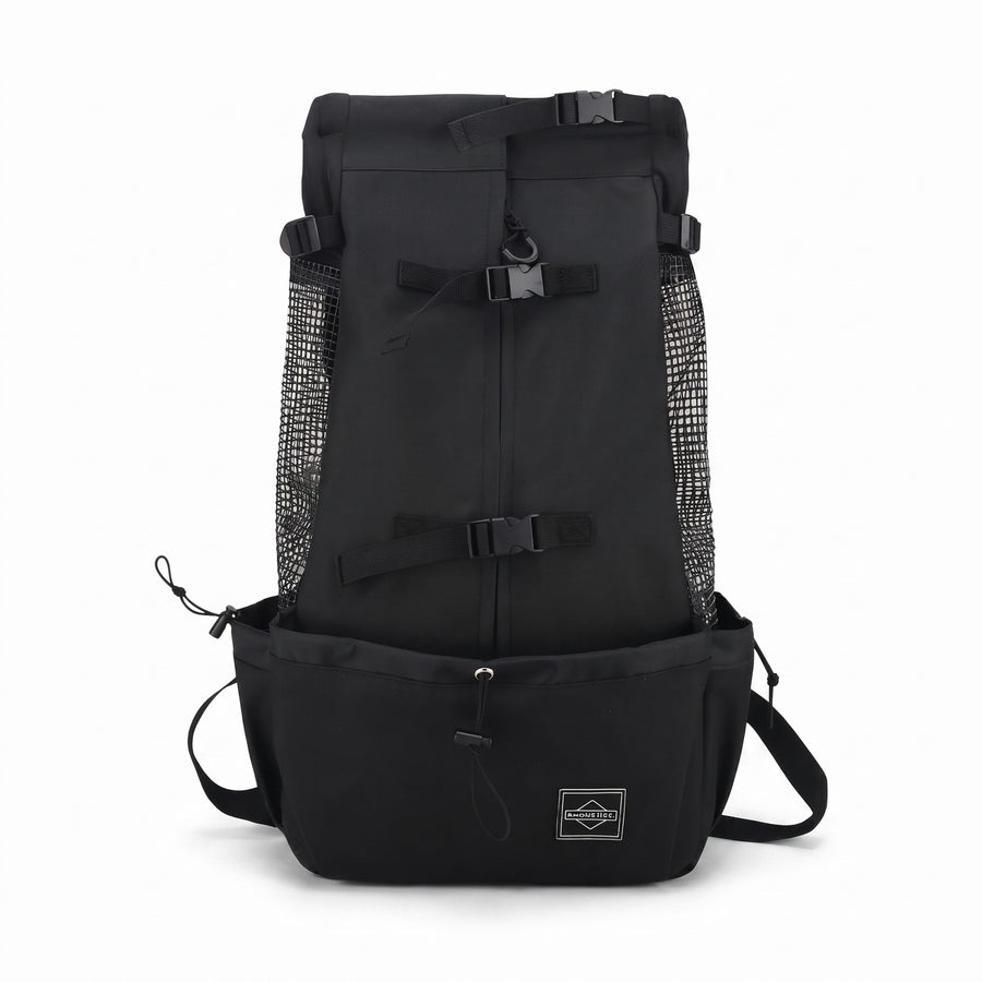 Dog Carrier Backpack Breathable Mesh Padded Straps Pet Hiking Pack, product photo 1