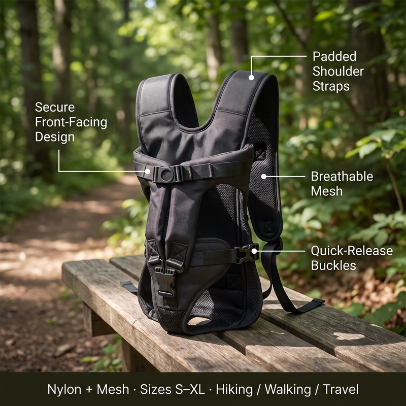 Dog Carrier Front Pack Ergonomic Hiking Harness for Small Pets – features and specifications overview | Great Lakes Outdoor