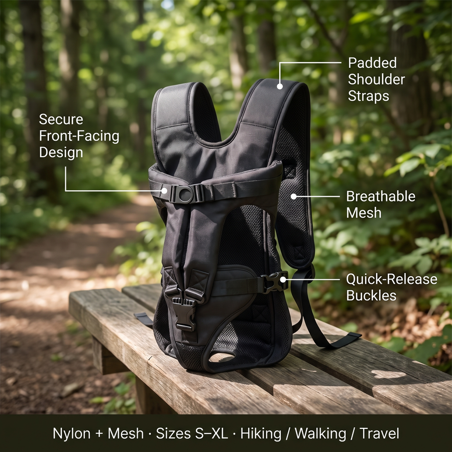 Dog Carrier Front Pack Ergonomic Hiking Harness for Small Pets – features and specifications overview | Great Lakes Outdoor
