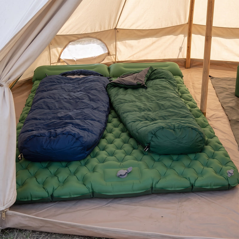 Double Air Mattress Built In Pump 40D Nylon Camping Sleeping Pad, product photo 5