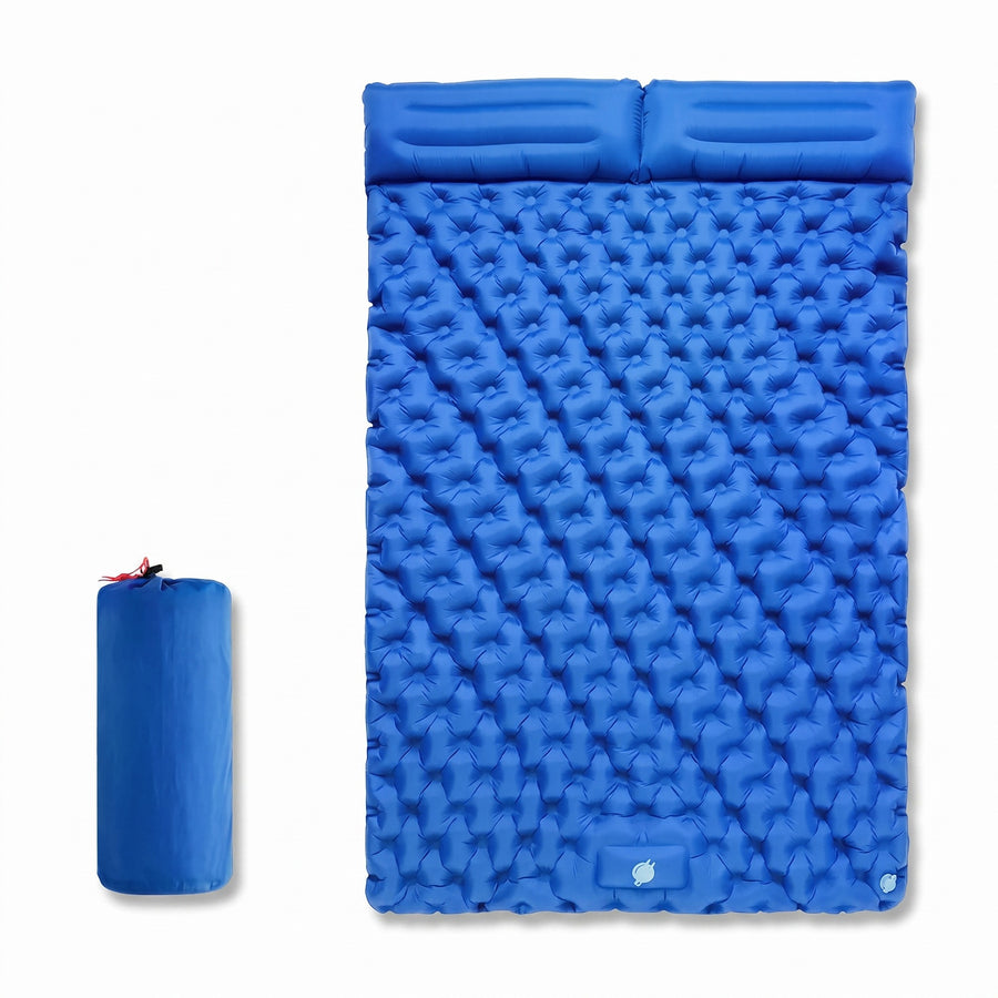 Double Air Mattress Built In Pump 40D Nylon Camping Sleeping Pad, product photo 6