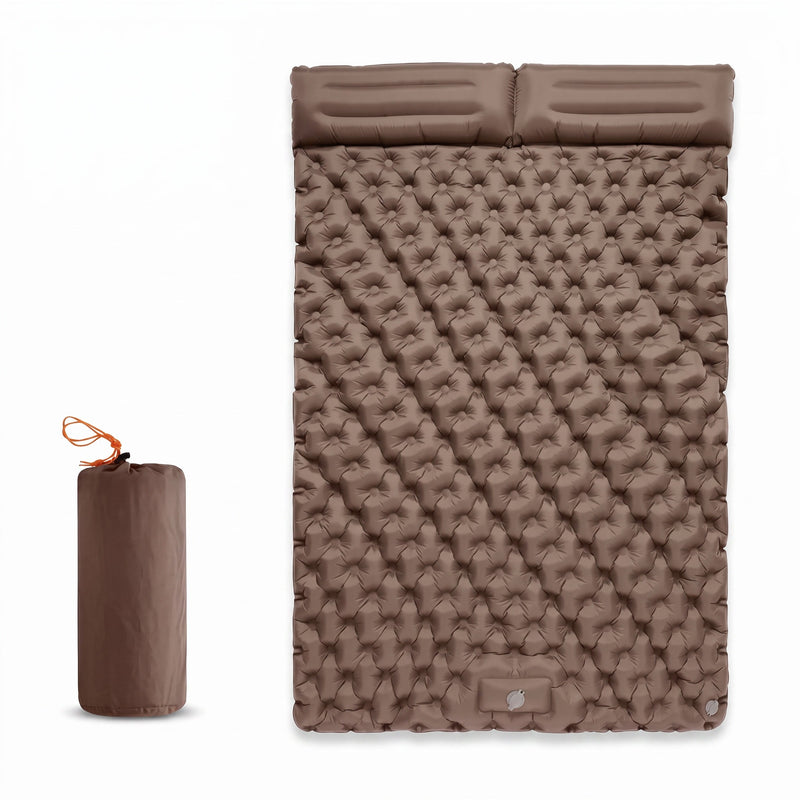 Double Air Mattress Built In Pump 40D Nylon Camping Sleeping Pad, product photo 8