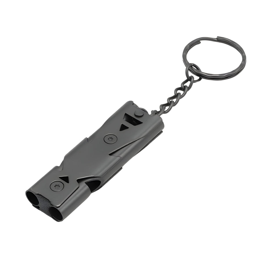 Double Tube Emergency Survival Whistle Loud 180dB Keychain Signal – product view 9 | Great Lakes Outdoor