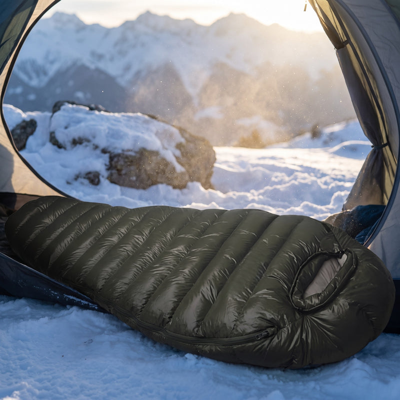 Down Mummy Sleeping Bag Rated 0F Nylon Shell Winter Expedition, product photo 3