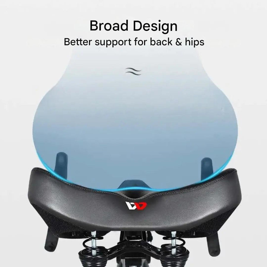 Ergonomic Bike Saddle Wide Comfortable Shock Absorbing Seat – product view 4 | Great Lakes Outdoor