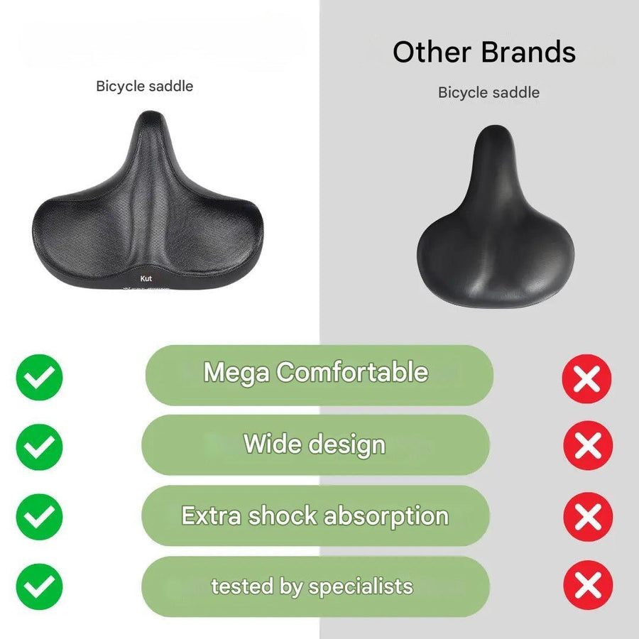Ergonomic Bike Saddle Wide Comfortable Shock Absorbing Seat – product view 7 | Great Lakes Outdoor