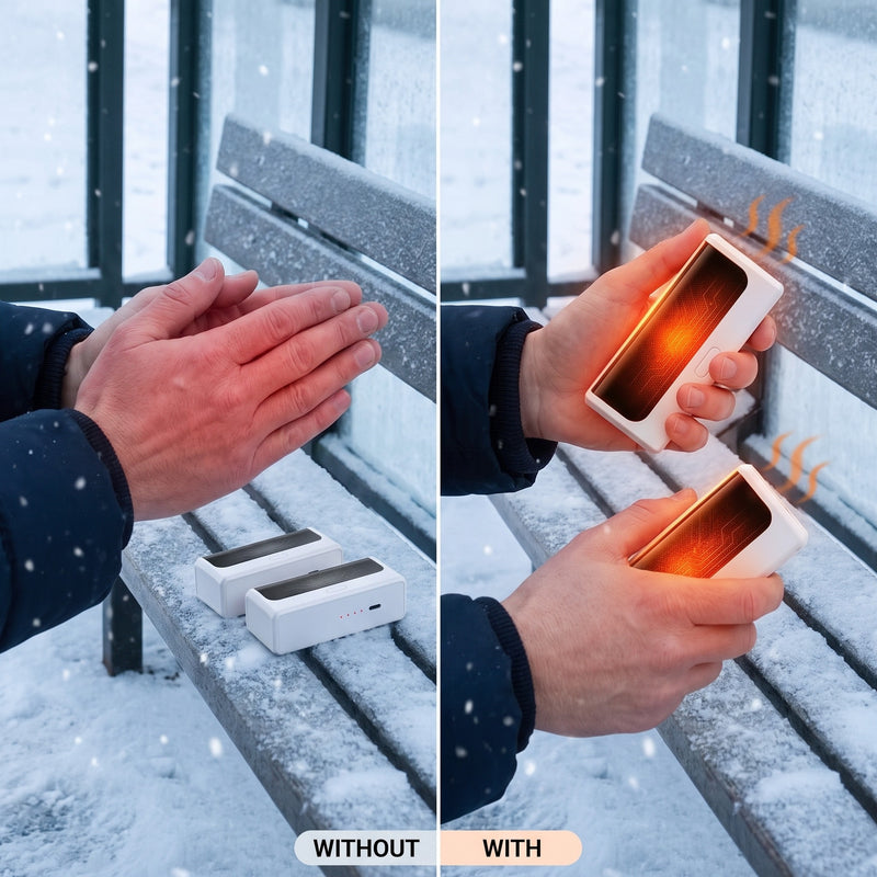Fast Heating Electric Hand Warmers 2 Pack 6000mAh USB-C Pocket Heaters, product photo 4