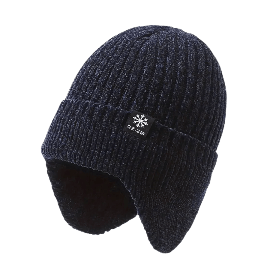 Fleece-Lined Knit Winter Hat Warm Earflap Beanie for Men – product view 6 | Great Lakes Outdoor