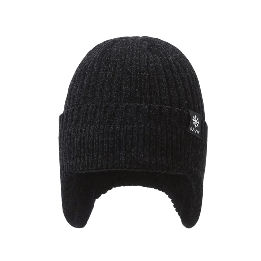 Fleece-Lined Knit Winter Hat Warm Earflap Beanie for Men – product view 8 | Great Lakes Outdoor