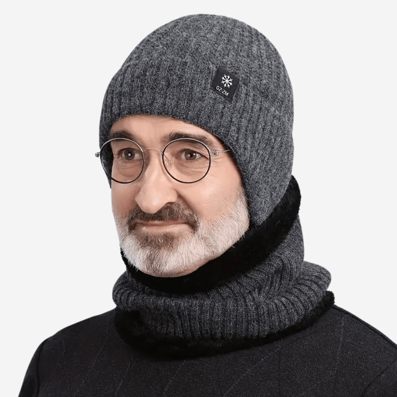 Fleece-Lined Knit Winter Hat Warm Earflap Beanie for Men – product view 9 | Great Lakes Outdoor