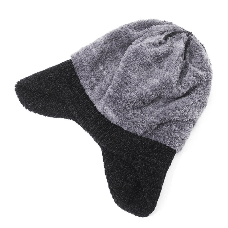 Fleece-Lined Knit Winter Hat Warm Earflap Beanie for Men – product view 12 | Great Lakes Outdoor