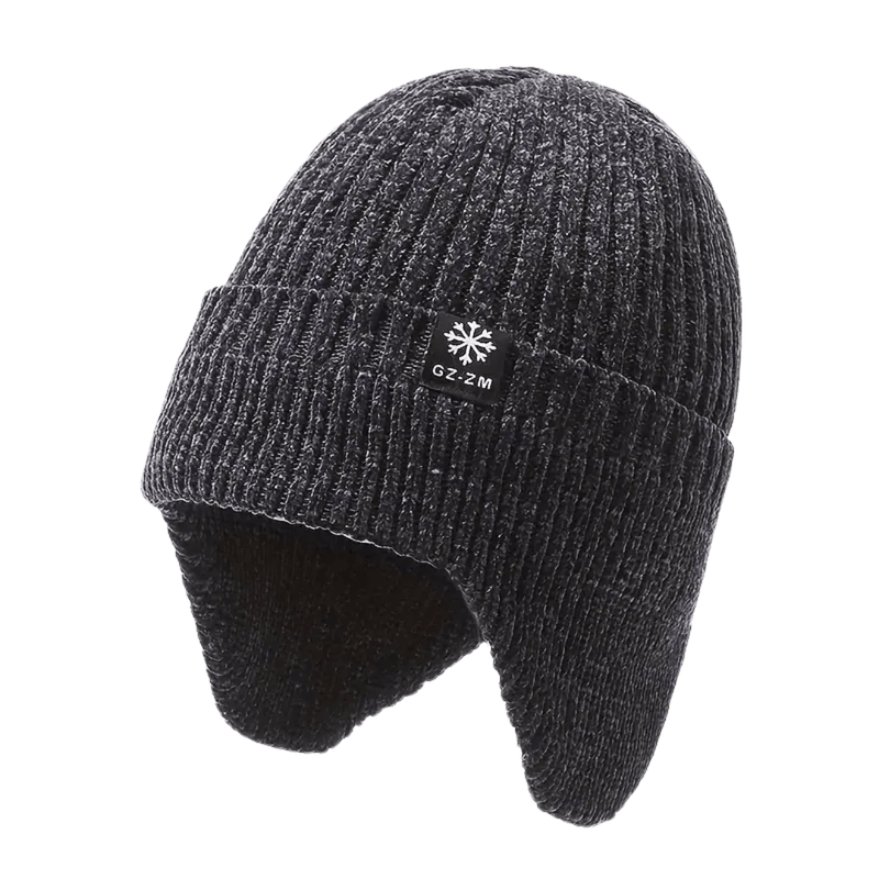 Fleece-Lined Knit Winter Hat Warm Earflap Beanie for Men – product view 15 | Great Lakes Outdoor