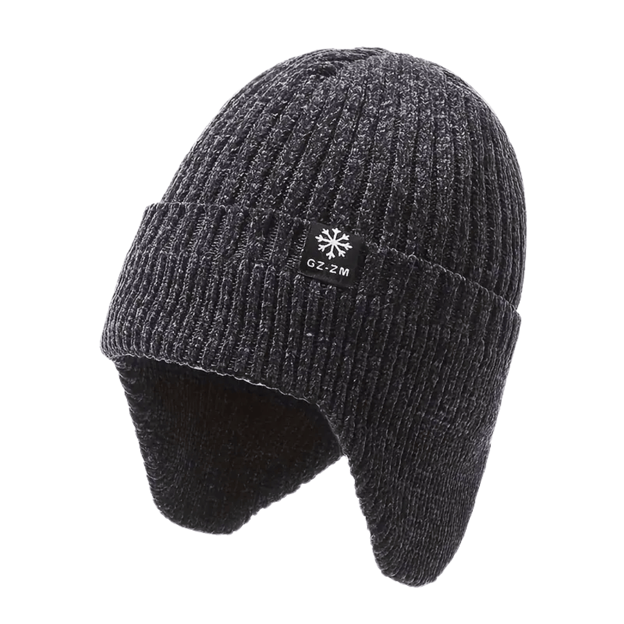 Fleece-Lined Knit Winter Hat Warm Earflap Beanie for Men – product view 15 | Great Lakes Outdoor