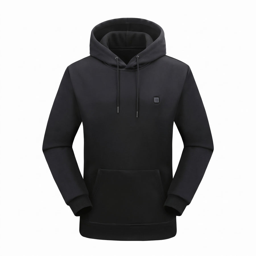 Fleece Lined USB Heated Hoodie 7 Zones Kangaroo Pocket Sweatshirt, product photo 1