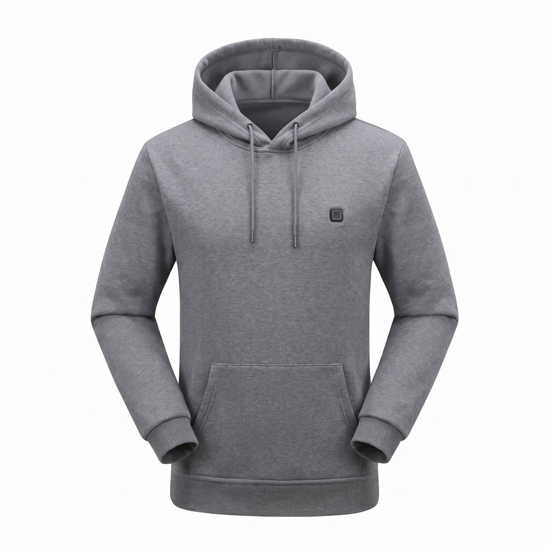 Fleece Lined USB Heated Hoodie 7 Zones Kangaroo Pocket Sweatshirt, product photo 7