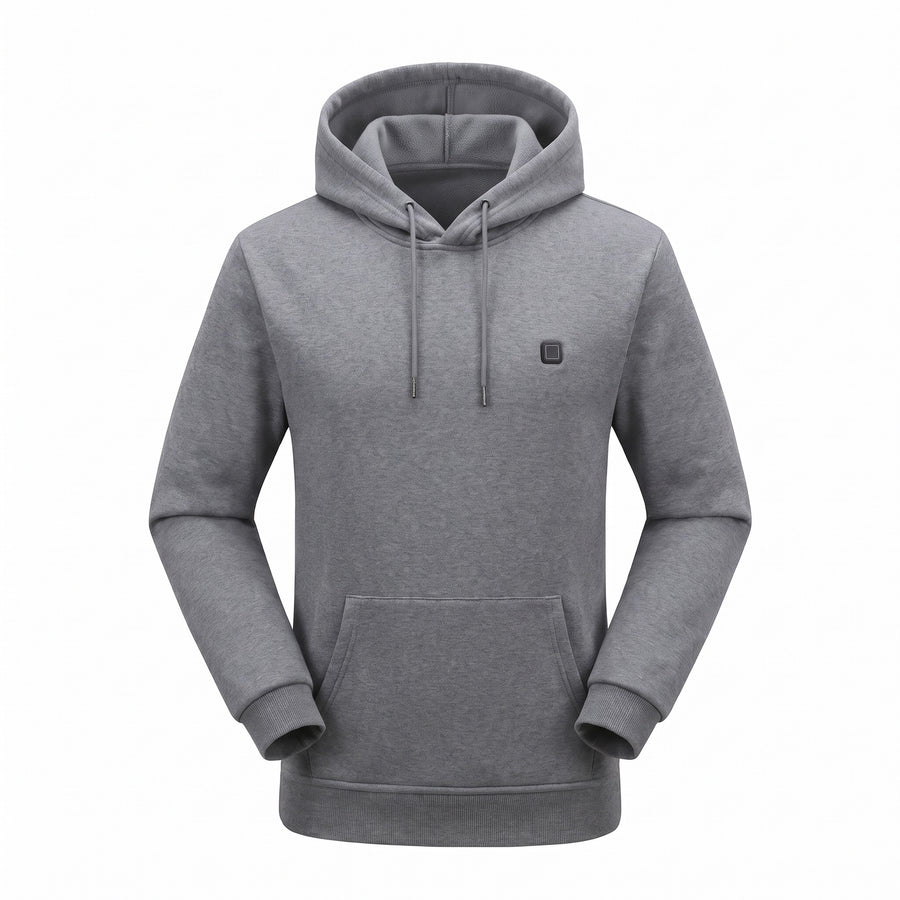 Fleece Lined USB Heated Hoodie 7 Zones Kangaroo Pocket Sweatshirt, product photo 7