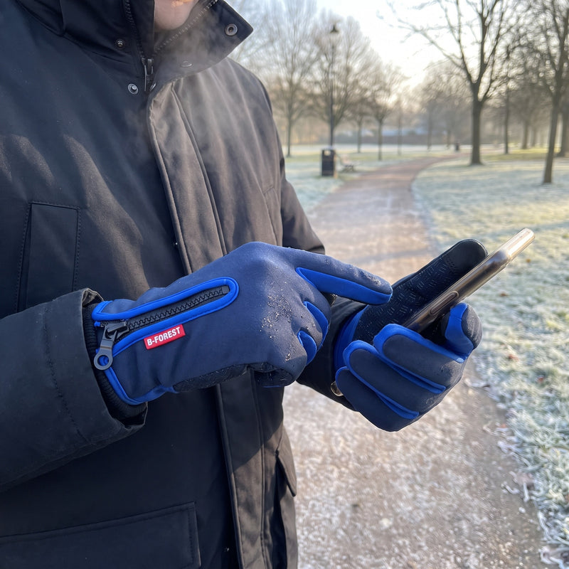 Fleece Winter Gloves Touchscreen Anti Slip Grip Warm Outdoor Mitts, product photo 5
