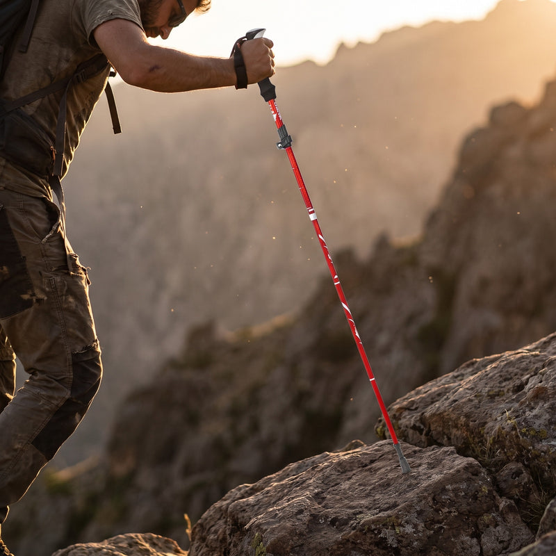 Folding Hiking Pole Adjustable Aluminum All Terrain Walking Stick, product photo 3