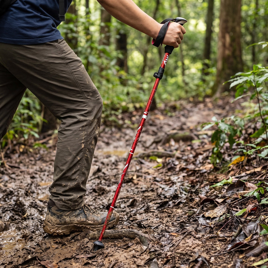 Folding Hiking Pole Adjustable Aluminum All Terrain Walking Stick, product photo 5