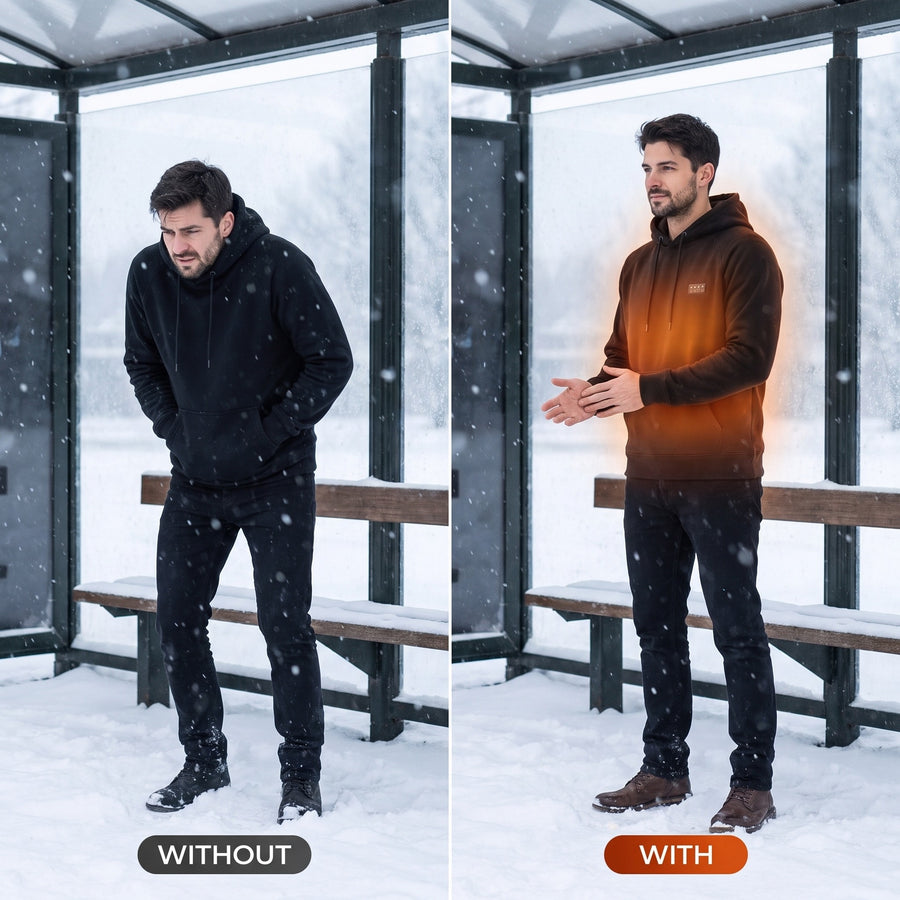 Full Body Heated Hoodie 35 Zones 4 Switches Men's Pullover Sweatshirt, product photo 4