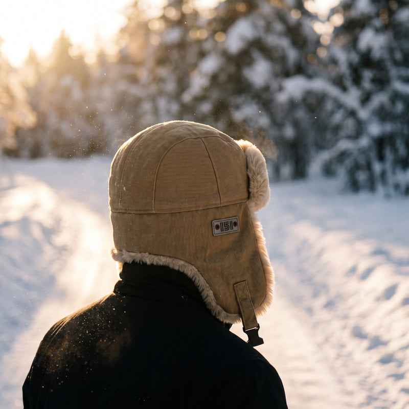 Fur Lined Winter Hat Windproof Ear Flap Warm Outdoor Trapper Cap, product photo 3