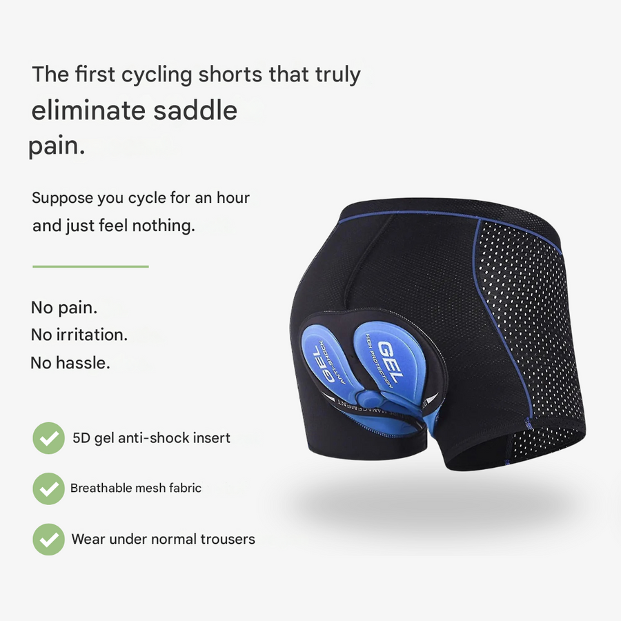Gel Padded Cycling Shorts Unisex Breathable Bike Underwear – product view 3 | Great Lakes Outdoor