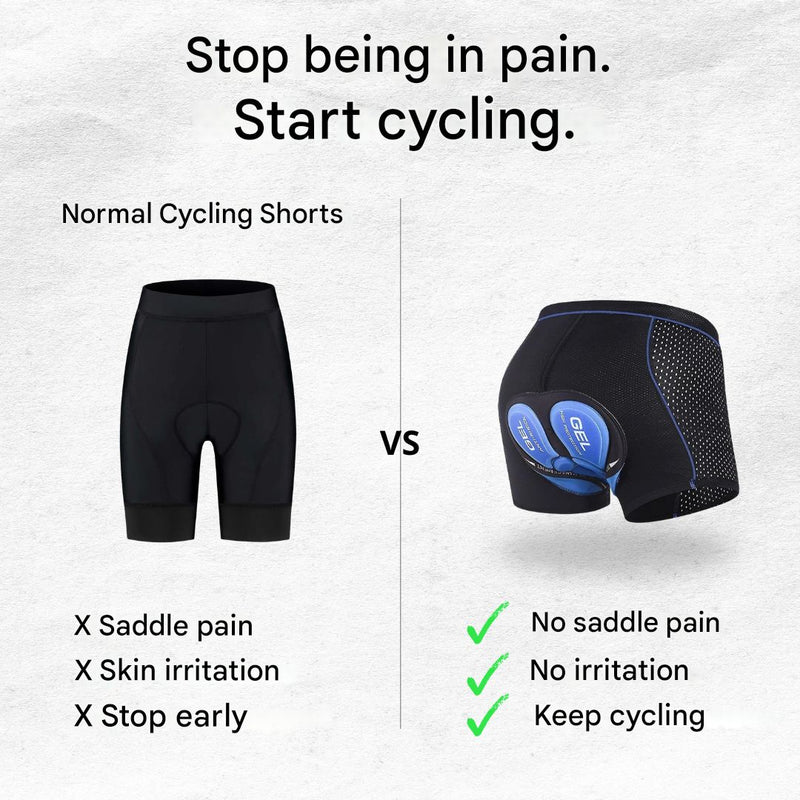 Gel Padded Cycling Shorts Unisex Breathable Bike Underwear – product view 4 | Great Lakes Outdoor