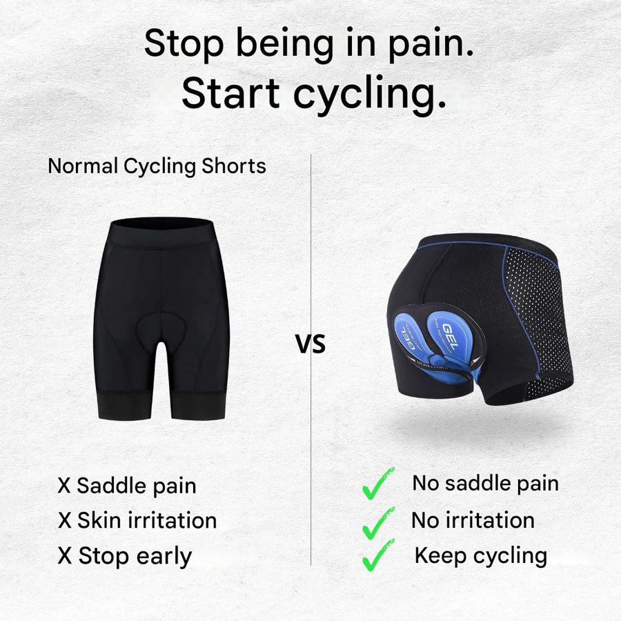 Gel Padded Cycling Shorts Unisex Breathable Bike Underwear – product view 4 | Great Lakes Outdoor