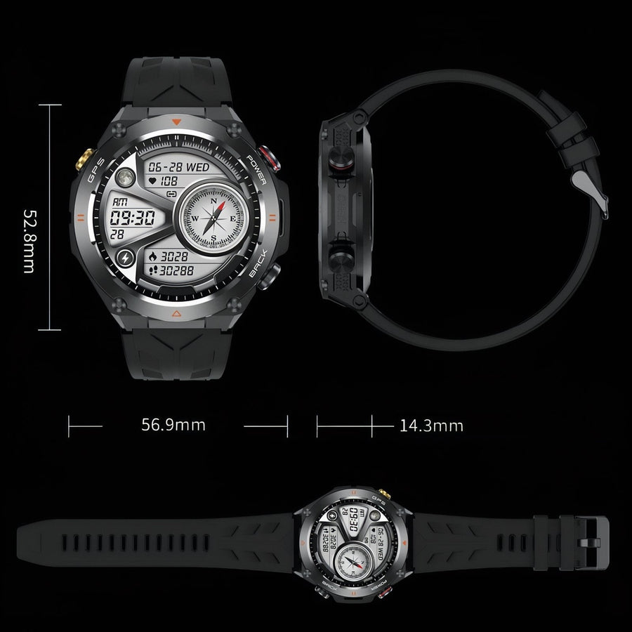 GPS Hiking Watch Rugged Outdoor Tracker and Navigation Smartwatch – product view 7 | Great Lakes Outdoor