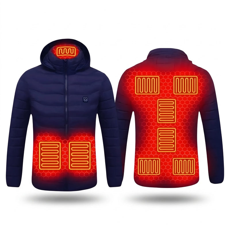 Heated Puffer Jacket Unisex 3 Modes Front And Back Heating 113F, product photo 6
