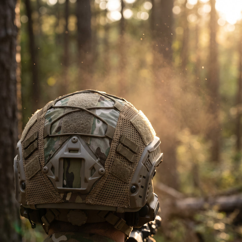 Helmet Cover Military Nylon Velcro Patch Panel FAST MICH Compatible, product photo 3