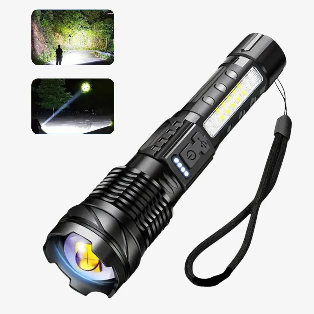 High Lumen LED Tactical Flashlight Rechargeable Waterproof – product view 1 | Great Lakes Outdoor