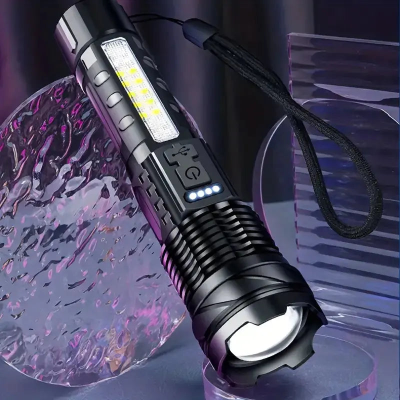 High Lumen LED Tactical Flashlight Rechargeable Waterproof – product view 5 | Great Lakes Outdoor