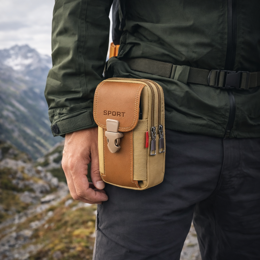 Hiking Belt Pouch Compact Waist Bag for Outdoor Travel – product view 6 | Great Lakes Outdoor