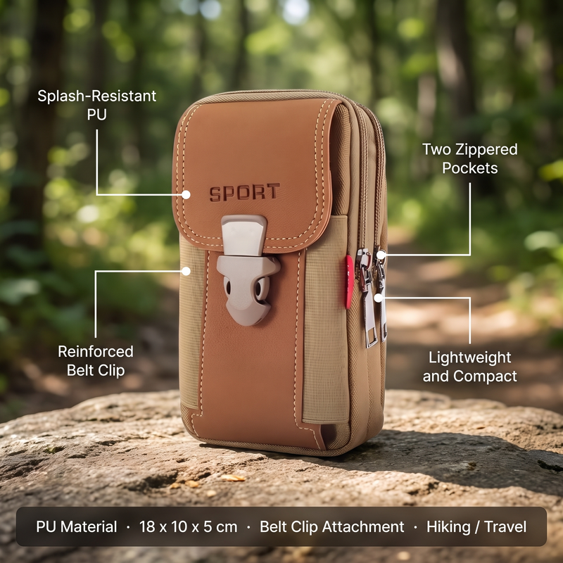 Hiking Belt Pouch Compact Waist Bag for Outdoor Travel – features and specifications overview | Great Lakes Outdoor