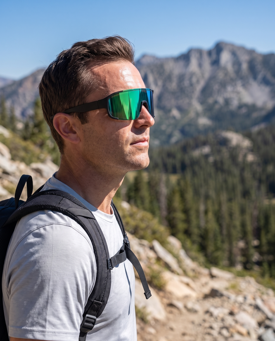 Hiking Sunglasses UV400 Protective Wraparound Outdoor Trail Eyewear – product view 2 | Great Lakes Outdoor